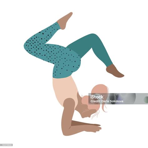 Head Stand Yoga Pose Stock Illustration - Download Image Now - Active Lifestyle, Activity, Adult ...