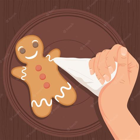 Premium Vector | Gingerbread man poster