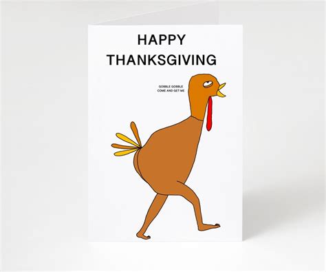 Happy Thanksgiving Card, Funny Thanksgiving Card, Printable Card, Turkey Card, Thanksgiving ...