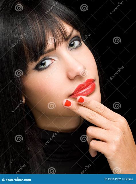 sensual red shine stock photo image  camera glamour