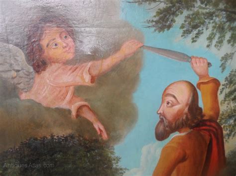 Antiques Atlas - Large Religious Oil Painting Of Abraham And Isaac
