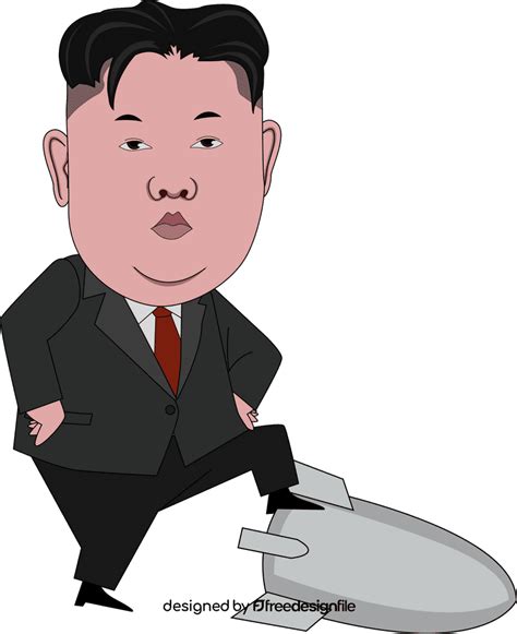 kim jong  cartoon clipart