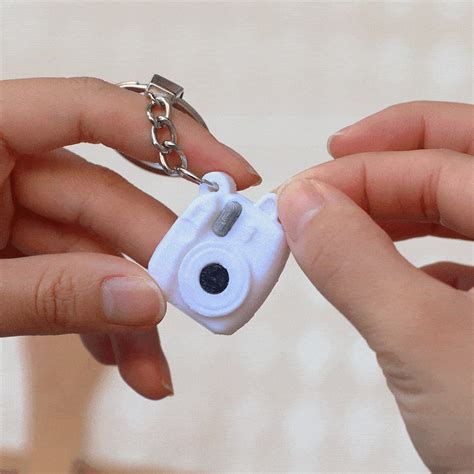 personalized mini camera keychain  photo gift  camera lover
