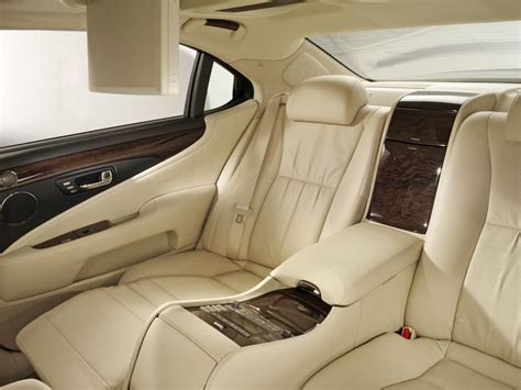 lexus ls    white leather interior  entertainment center