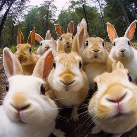 Premium AI Image | Group of bunnies