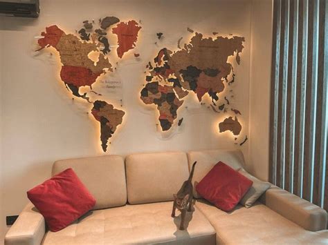 Карта на стену | Mapa mundo parede, Decorações de mapas, Decoração para ...