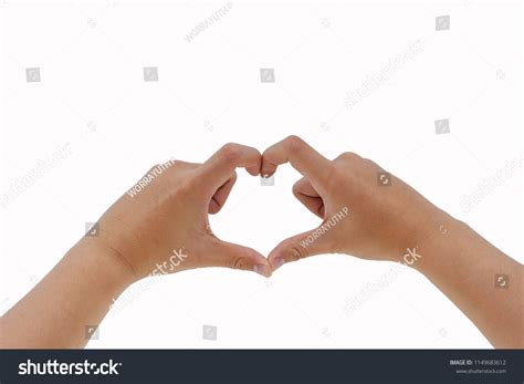 hands hart shape  white background stock photo  shutterstock