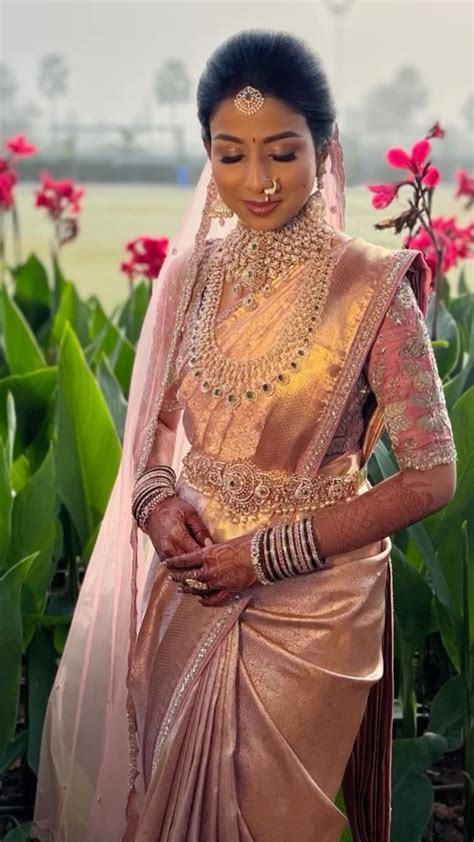 pastel bride inspo bridal sarees south indian latest bridal blouse