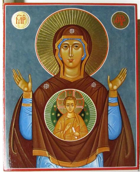 "The SIGN" mother of God , hand painted icon – купить на Ярмарке ...