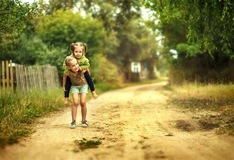 Картинка: лето, дети, играют, дача, село, улица