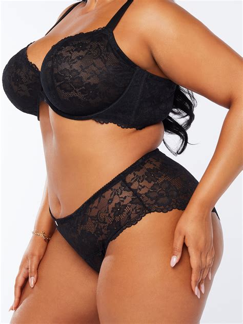 Floral Lace Cheeky Panty in Black | SAVAGE X FENTY