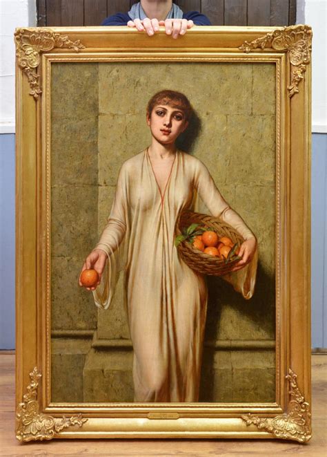 Arthur Hill - Oranges - 19th Century Neoclassical Portrait Oil Painting