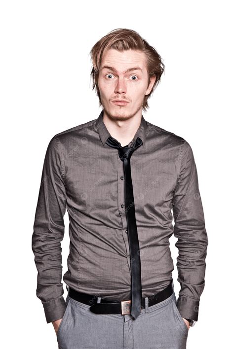 Young Man Expression Portrait Blonde Hair Men Black, Facial Expression