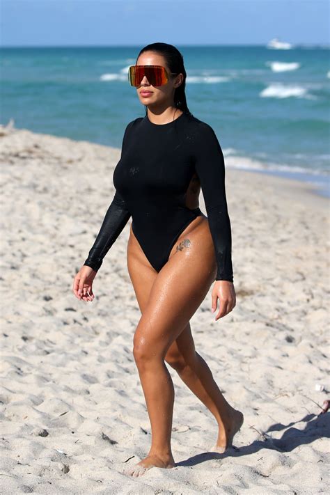 Chaney Jones in a Swimsuit in Miami 02/23/2022 • CelebMafia