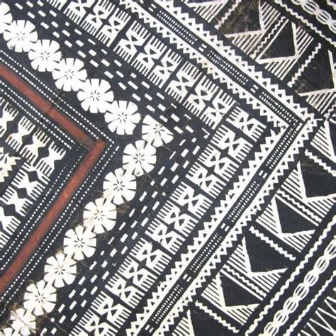 tapa pattern polynesian art fijian textile prints design