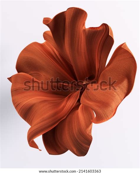 Fabric Flower Brown Silk Blossom 3d Stock Illustration 2141603363 ...