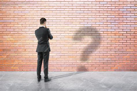 premium photo man  question mark