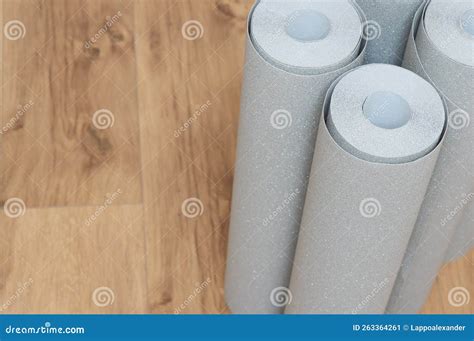 Preparing the Wallpaper for the Room Stock Image - Image of industry ...