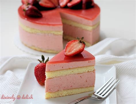 strawberry mousse cake divinely delish