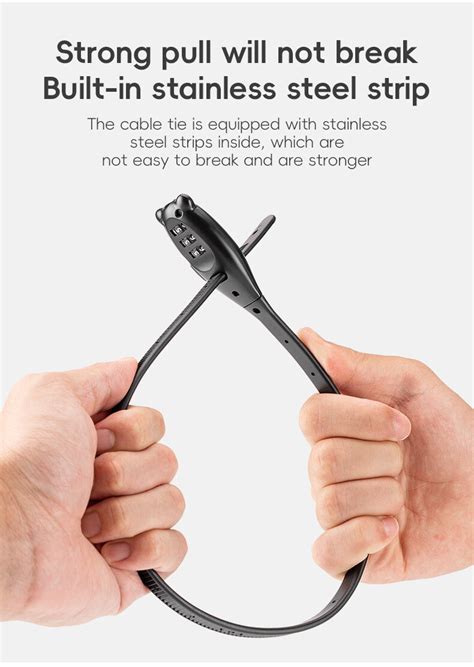 ROCKBROS Portable Zip Tie Lock Waterproof Motorcycle Bicycle Helmet ...