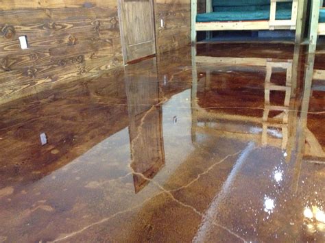DIY Concrete Stain Floors - Waters Edge Encampment