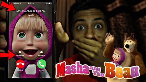 CALLING MASHA AND THE BEAR Маша и Медведь *OMG SHE ACTUALLY ANSWERED ...
