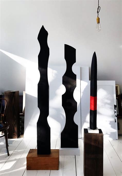 Contemporary sculpture, black wood sculpture, minimalist sculpture ...