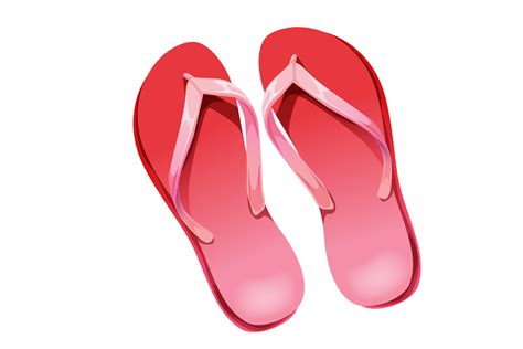 Red Slippers Summer Flip Flops, Cartoon Graphic by Actart Designs ...