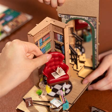 rolife floral corner book nook  wooden puzzle tgb rolife store