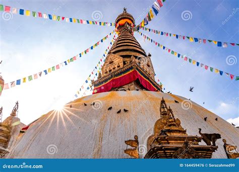 swayambhunath stupa aka  monkey temple  sunrise  kathmandu