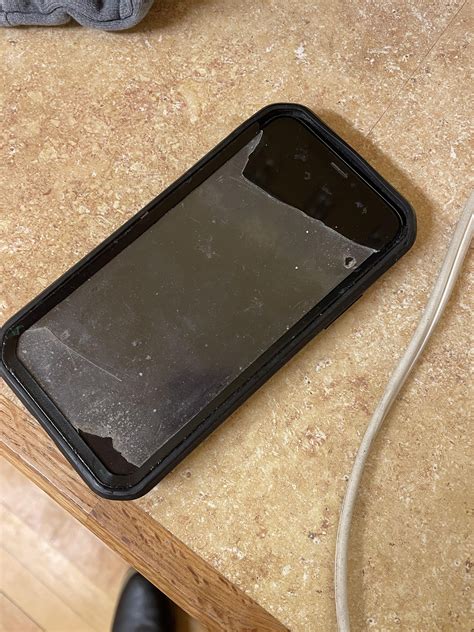 My friends phone. He refuses to change his screen protector as “It