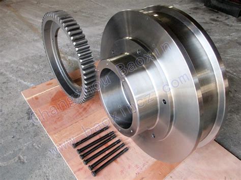 factory customized heavy equipment forged crane wheels  large scale