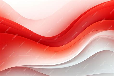 Premium Photo | Abstract red and white gradient wavy shapes background ...