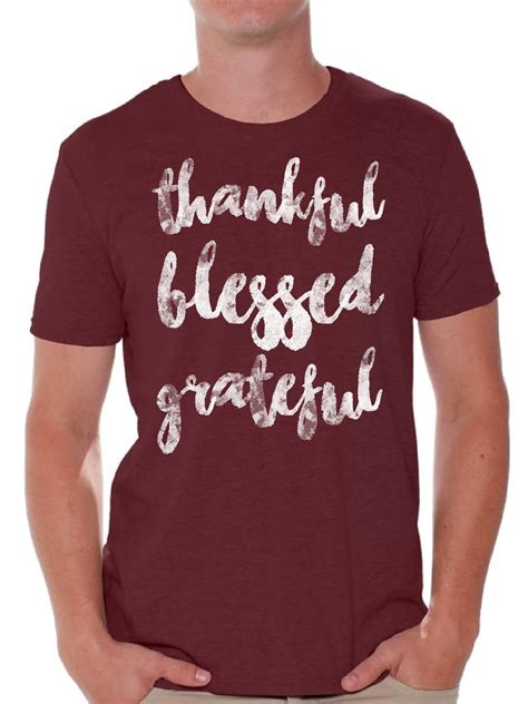 Awkward Styles Happy Thanksgiving T-Shirt Thankful Blessed Grateful