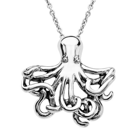Octopus Pendant Necklace | Sterling Silver | Kabana