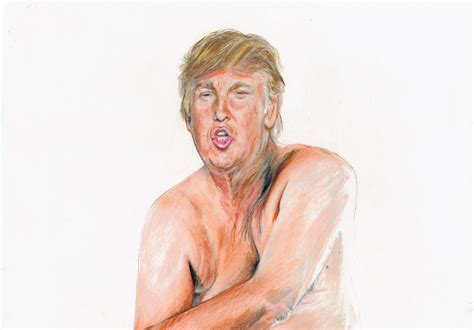 Controversial nude Donald Trump painting now on display in London - CBS