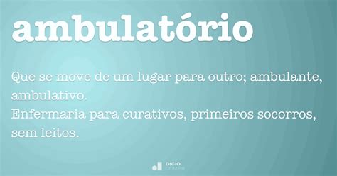 O Que Significa Ambulatório