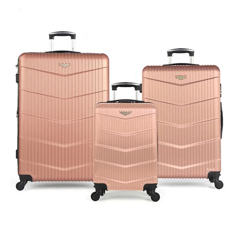 Conjunto Malas De Viagem - Kit Conjunto Malas De Viagem ABS Polo King 360º P M G - Lika Bijuterias