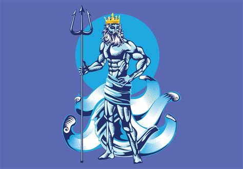 Poseidon Vector Illustration 128106 Vector Art at Vecteezy