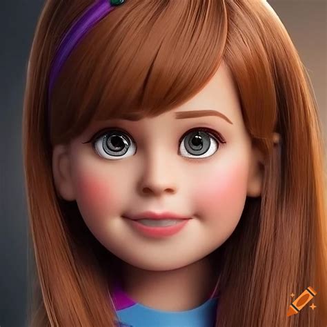 Detailed portrait of mabel pines from gravity falls on Craiyon