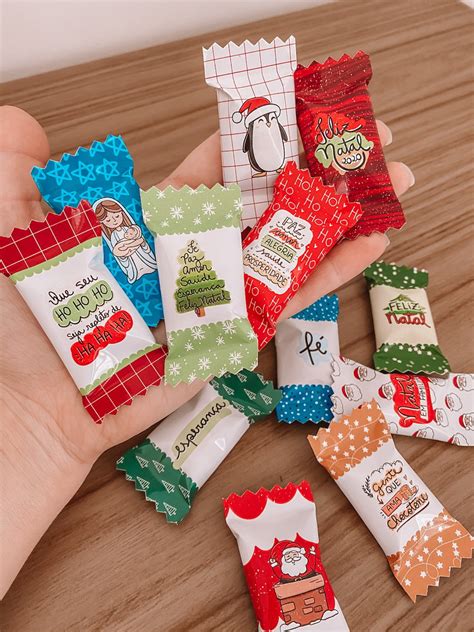 Lembrancinha De Natal Com Balas - Bala Personalizada - Lembrancinha de Natal - 24 Unidades | Elo7