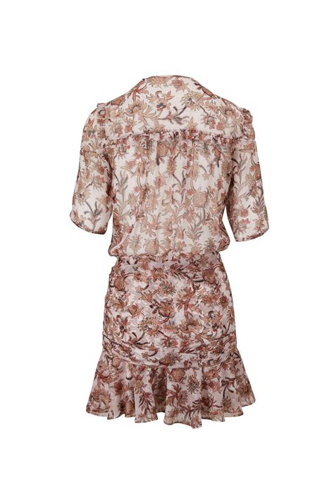 Veronica Beard - Dakota Blush Multi Floral Mini Dress