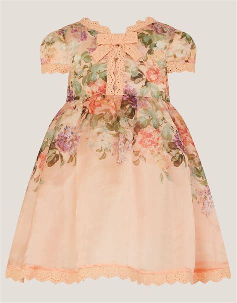 baby alma floral print lace dress multi baby girl dresses monsoon