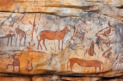 Premium Photo | Depictions of animals in ancient rock art