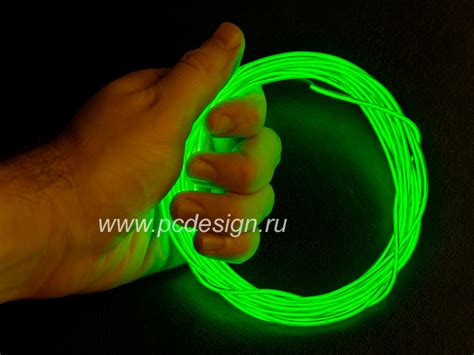 Конструктор Сделай сам неоновый шнур зеленый диам. 2.2 мм длина 1.5м ...