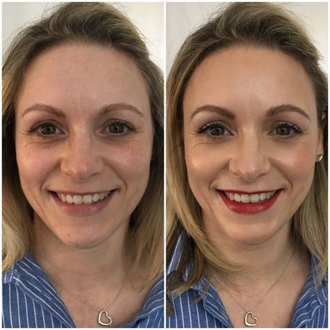 Nude eyes, red lips. | Tina Brocklebank