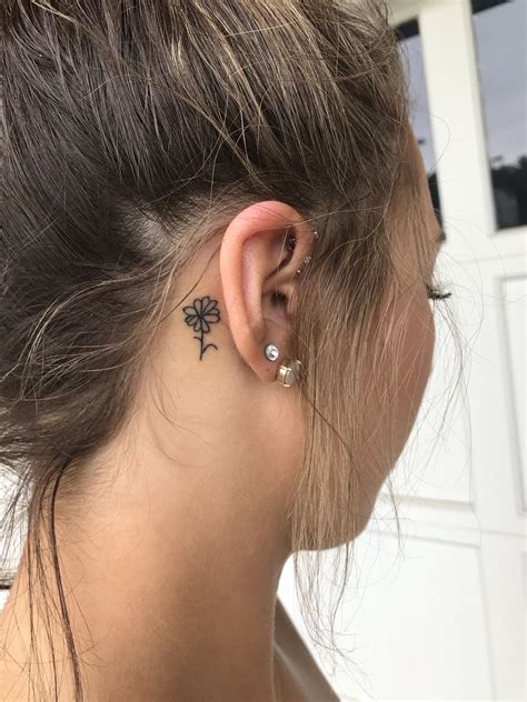 Small Behind The Ear Tattoo