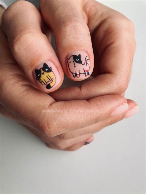 Мои коты | Hippie nails, Nails only, Cat nails
