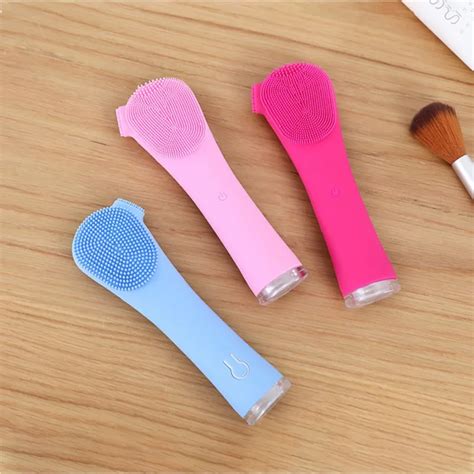 Электрическая щетка Очищающая силиконовая Usb зарядка щетка для мытья ...
