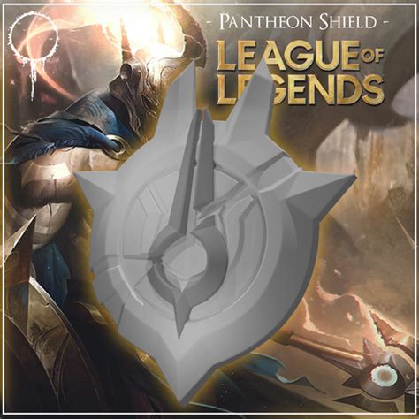 pantheon shield  led league  legends stl file